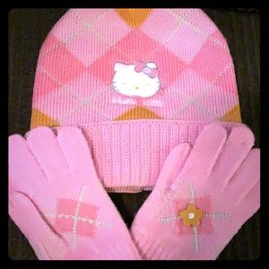 Hello Kitty Kids Beanie and Mittens set